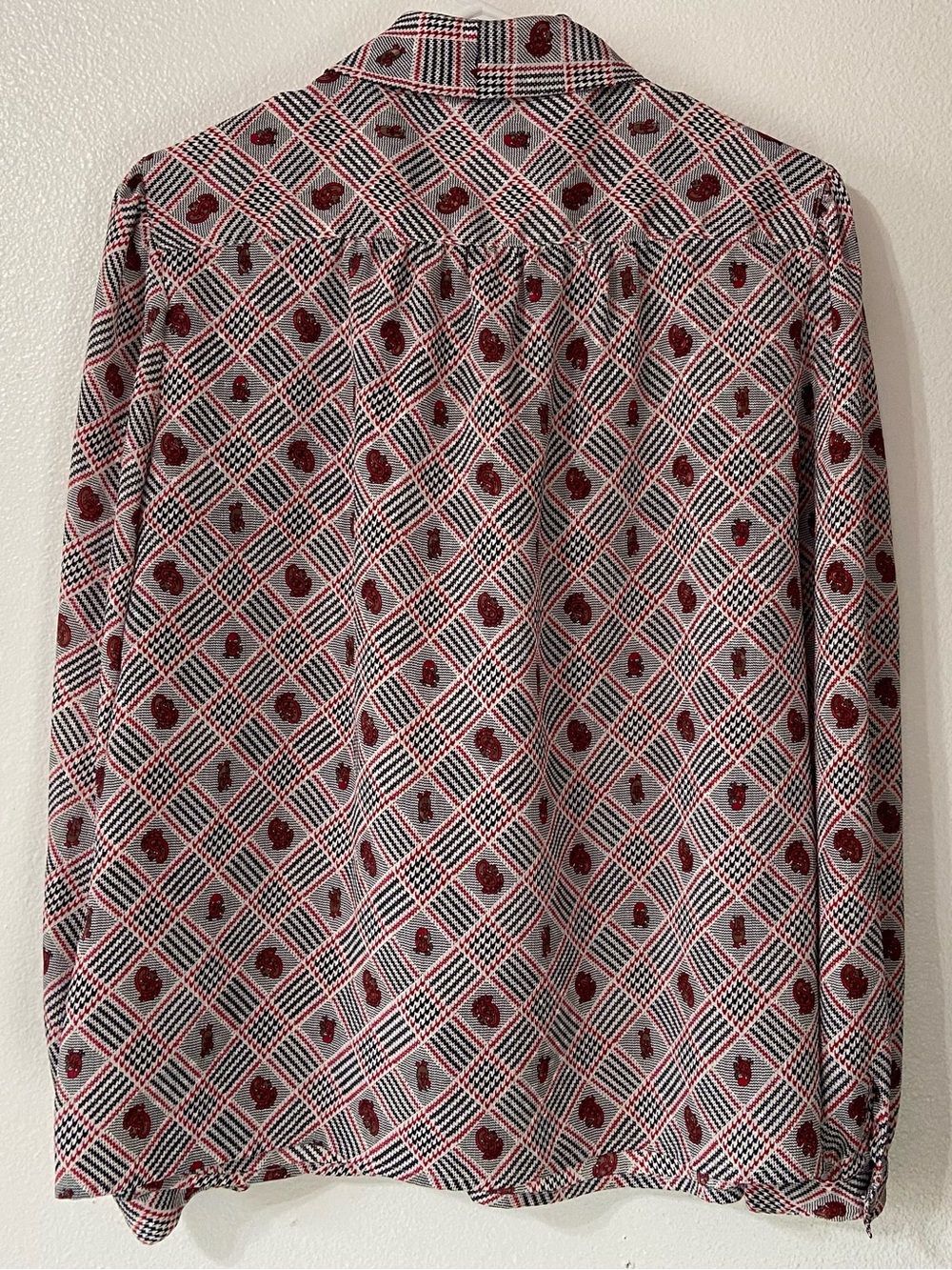 Vintage 1970s Devon Paisley Secretary Blouse with Bow Neck - Size 10 - Picture 3 of 6